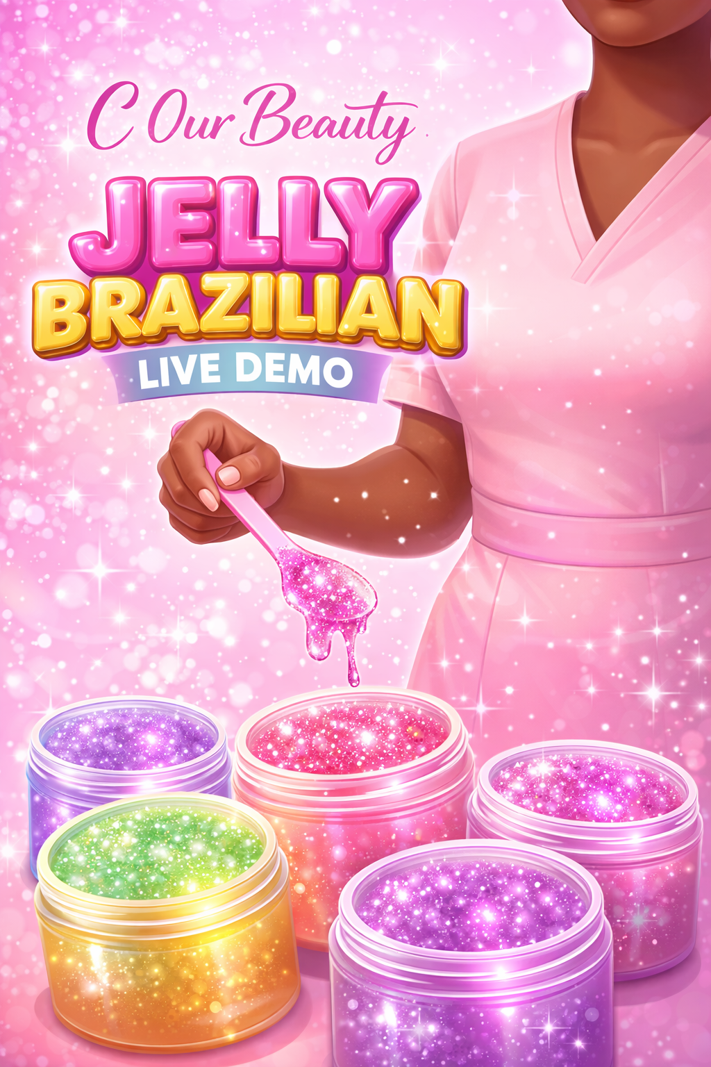 Single Pull Jelly Brazilian Live Wax Demo￼ (1 hr)