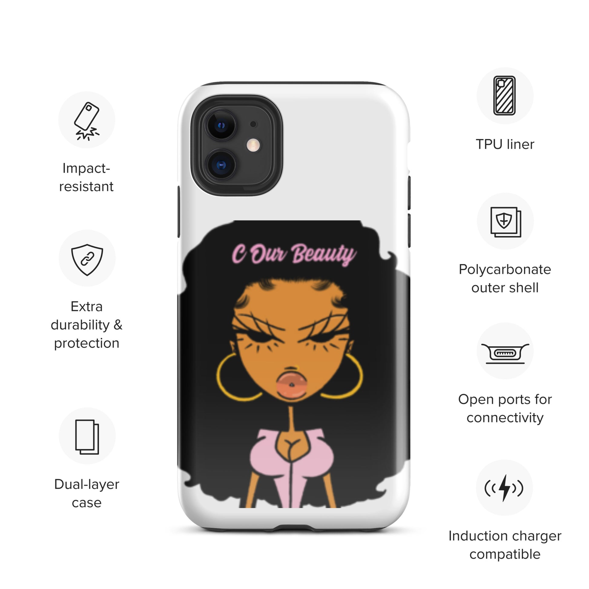 Baddie Tough Case for iPhone® – C Our Beauty Baddie Tough Case for iPhone® – C Our Beauty